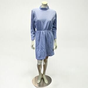 Vintage 1980s Alexia Turtleneck Dress - Lavender - Secretary Style - Size 10P